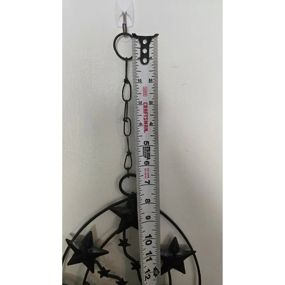 Vintage Celestial Sun Moon Stars Hanging Bell Chime Metal Wall Decor‎ Boho